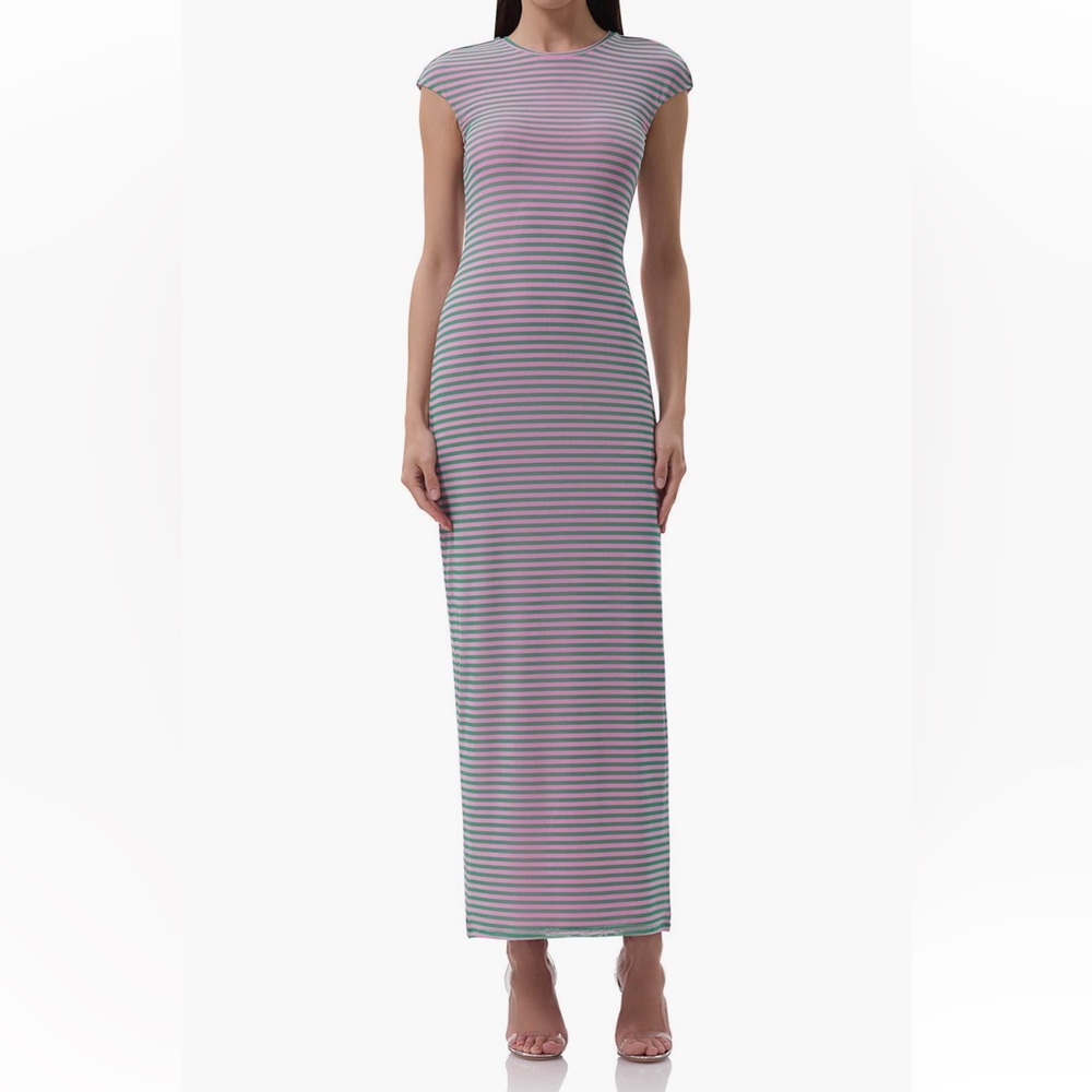 AFRM Maxi Dress XL Rose Stripe